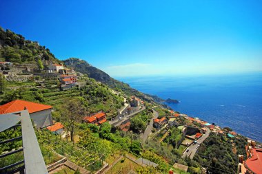 Güzel Amalfi sahili manzarası. İtalya