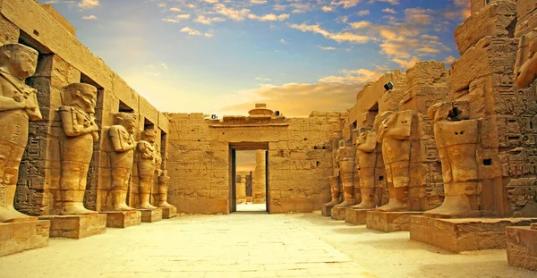 Anscient Tapınağı Karnak Luxor Yıkık Thebes Mısır — Stok fotoğraf