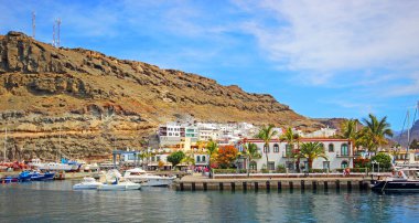 Mogan Gran Canaria Kanarya Adaları Arguineguin Puerto limanda. İspanya