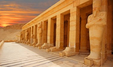 Anscient Tapınağı Karnak Luxor - yıkık Thebes Mısır