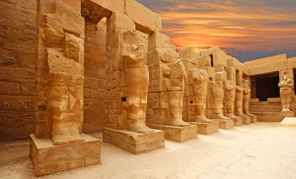 Antiker Tempel Von Karnak Luxor Zerstörte Thebes Ägypten — Stockfoto