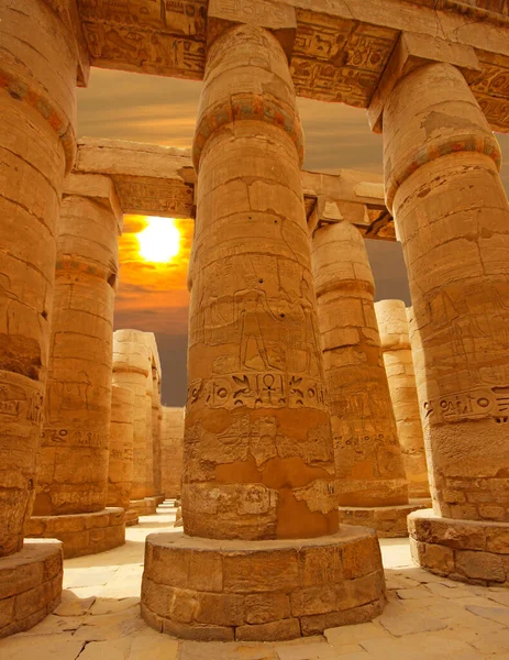 Anscient Temple Karnak Luxor Ruined Thebes Egypt — Stock Photo, Image