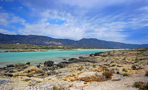 Praia Elafonissi Creta Grécia — Fotografia de Stock