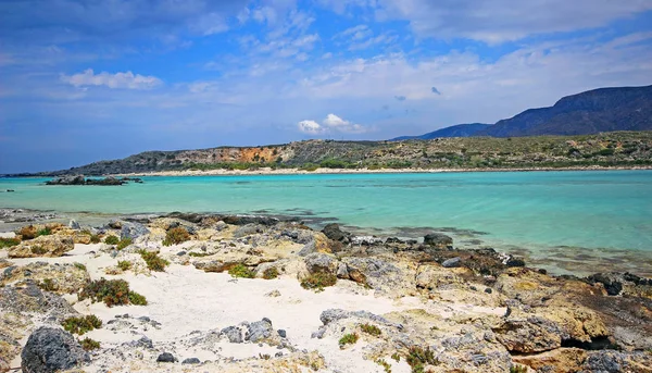 Praia Elafonissi Creta Grécia — Fotografia de Stock