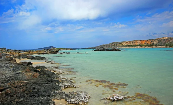 Praia Elafonissi Creta Grécia — Fotografia de Stock