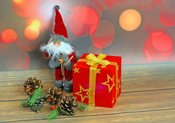 Weihnachtsschmuck Auf Abstraktem Hintergrund — Stockfoto