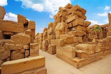Anscient Tapınağı Karnak Luxor - yıkık Thebes Mısır