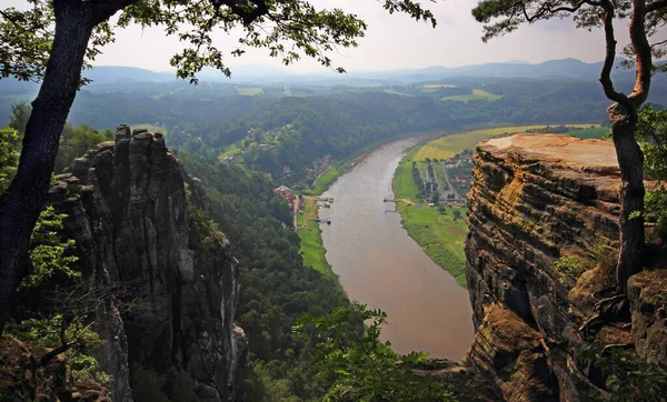 Bastei Εθνικό Πάρκο Σαξονικής Ελβετίας Γερμανία — Φωτογραφία Αρχείου