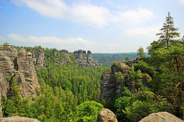 Bastei Εθνικό Πάρκο Σαξονικής Ελβετίας Γερμανία — Φωτογραφία Αρχείου