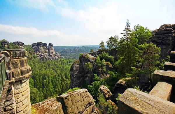 Bastei Parque Nacional Suiza Sajona Alemania — Foto de Stock