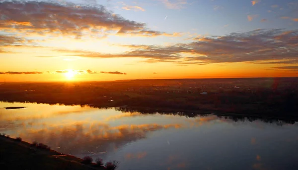 Beautiful Sunset Grudziadz — Stock Photo, Image