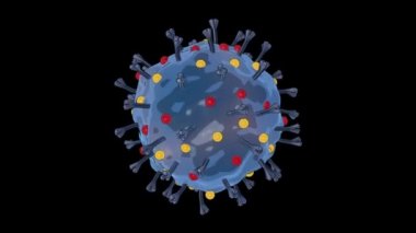Canlı Coronavirus Covid 19 Karikatür 3 boyutlu Luma Matte