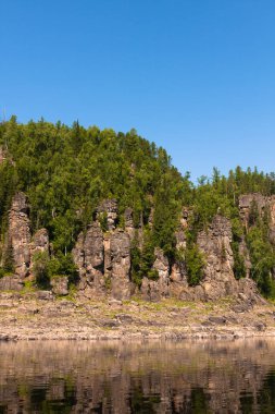 Tunguska Doğu Sibirya büyük nehir var. Krasnoyarsk toprakları.