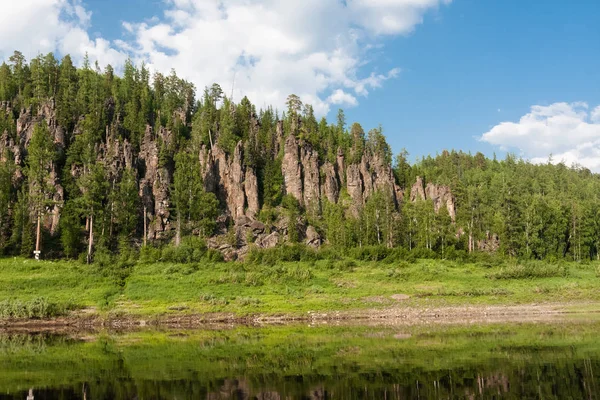 Grande rio da Sibéria Oriental. Tunguska. Região de Krasnoyarsk . — Fotografia de Stock