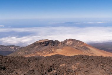 Teide yanardağı manzara. Tenerife Adası. İspanya.