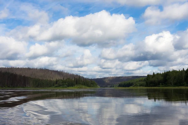 Kuzey Sibirya Lanscapes. Krasnoyarsk bölgesi, Rusya Federasyonu