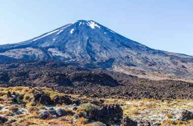 Tongariro Ulusal Parkı. Tongariro Dağı. Kuzey Adası. Yeni Zelanda
