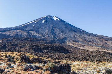 Tongariro Alp Pisti. Üç Volkan Vadisi. Kuzey Adası. Yeni Zelanda