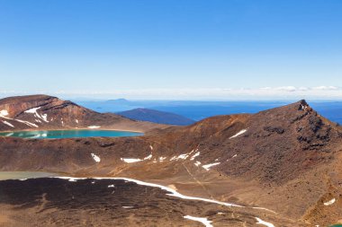 Mavi göl. Tongariro Ulusal Parkı. Kuzey Adası. Yeni Zelanda