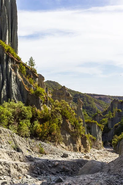 Valle Entre Las Rocas Putangirua Pinnacles Isla Norte Nueva Zelanda — Foto de Stock