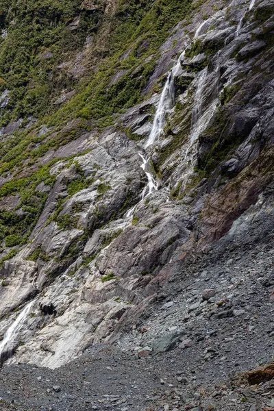 Glacier Franz Joseph Petite Cascade Nouvelle Zélande — Photo