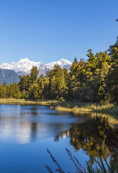 Twee Pieken Mount Cook Mount Tasman South Island Nieuw Zeeland — Stockfoto