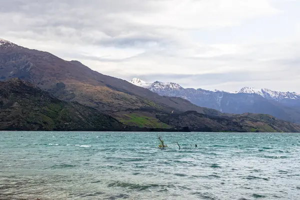 Güzel Wanaka Gölü Güney Adası Yeni Zelanda — Stok fotoğraf