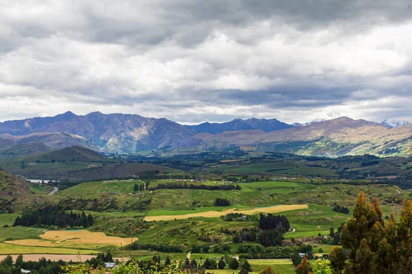 Paisagem Montanhosa Redor Queenstwn Ilha Sul Nova Zelândia — Fotografia de Stock