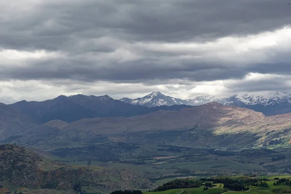 Vista Das Colinas Montanhas Nova Zelândia Ilha Sul — Fotografia de Stock
