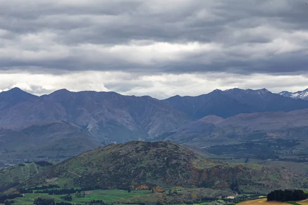 Vista Panorâmica Das Montanhas Azuis Ilha Sul Nova Zelândia — Fotografia de Stock