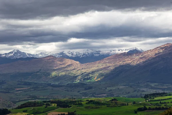 Güney Adası Üzerinde Fırtına Bulutları Queenstown Mahallesi Yeni Zelanda — Stok fotoğraf