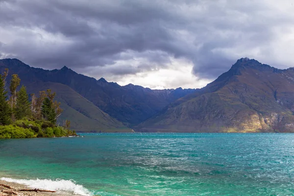 Cerca Queenstown Lago Wakatipu Isla Sur Nueva Zelanda —  Fotos de Stock