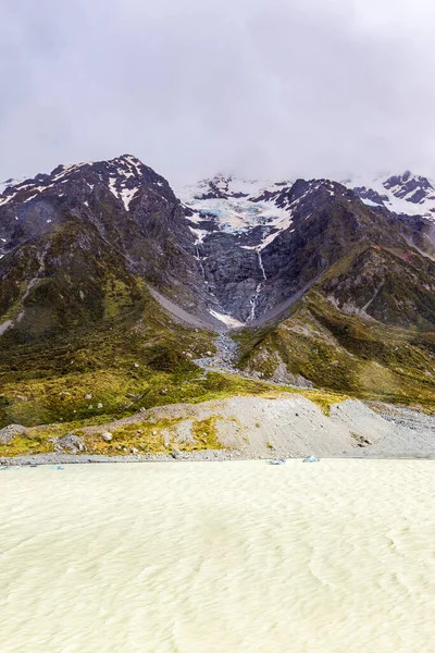 Hooker Lake Alpes Del Sur Nueva Zelanda — Foto de Stock