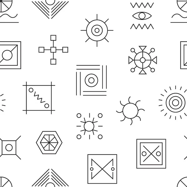 Seamless pattern with symbols — Stock Vector