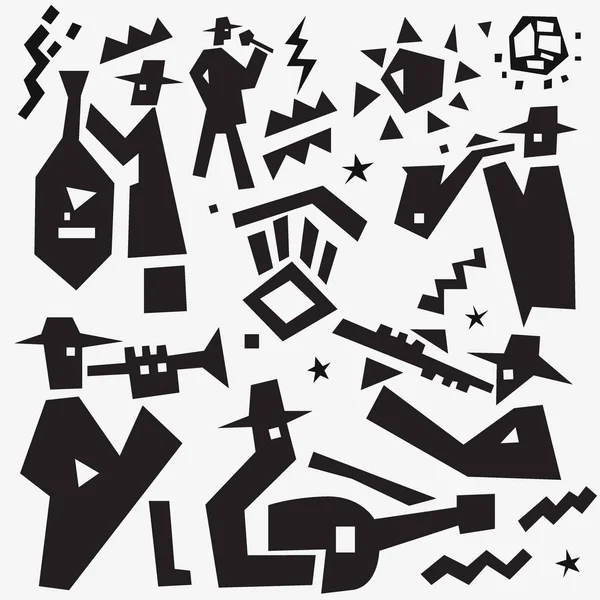 Groupe de jazz gribouille — Image vectorielle