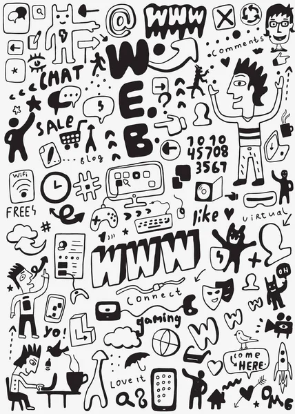 Doodles web, elementos de design — Vetor de Stock