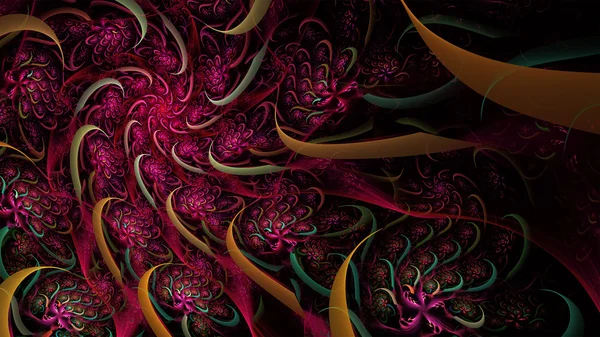 Abstrait fond fractal, spirale, ikkustration 2D — Photo