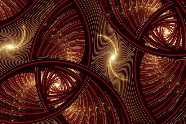 Fond fractal abstrait, spirale, illustration 2D — Photo