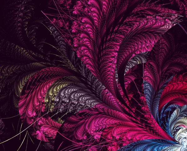 Patrón fractal simétrico multicolor como flor — Foto de Stock