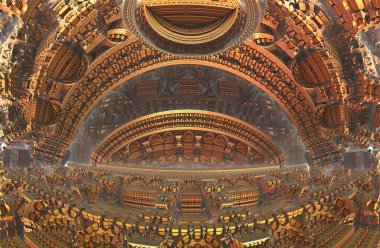 Fraktal arka plan, geleceğin şehri