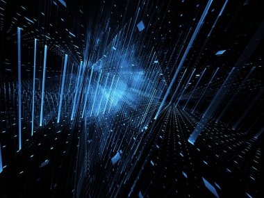 Soyut teknoloji illüstrasyon, 3d çizim