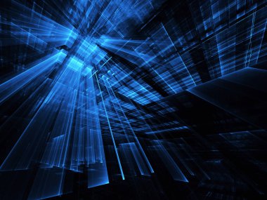 Soyut teknoloji illüstrasyon, 3d çizim