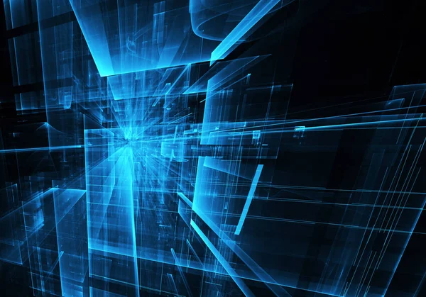 Soyut teknoloji illüstrasyon, 3d çizim