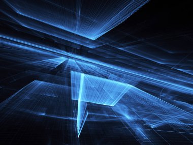 Soyut teknoloji illüstrasyon, 3d çizim