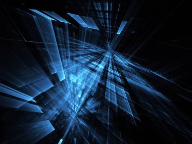 Soyut teknoloji illüstrasyon, 3d çizim