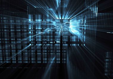 Soyut teknoloji illüstrasyon, 3d çizim