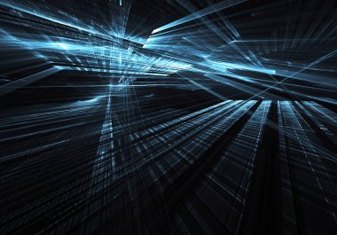 Soyut teknoloji illüstrasyon, 3d çizim