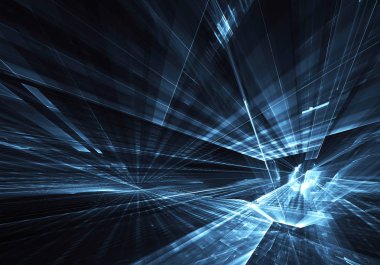 Soyut teknoloji illüstrasyon, 3d çizim