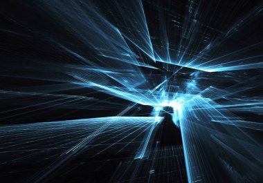 Soyut teknoloji illüstrasyon, 3d çizim