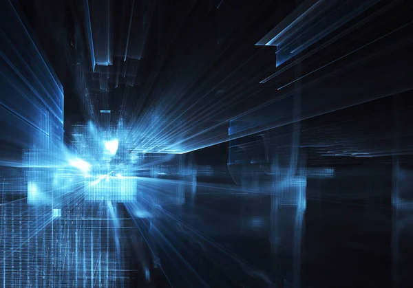 Soyut teknoloji illüstrasyon, 3d çizim